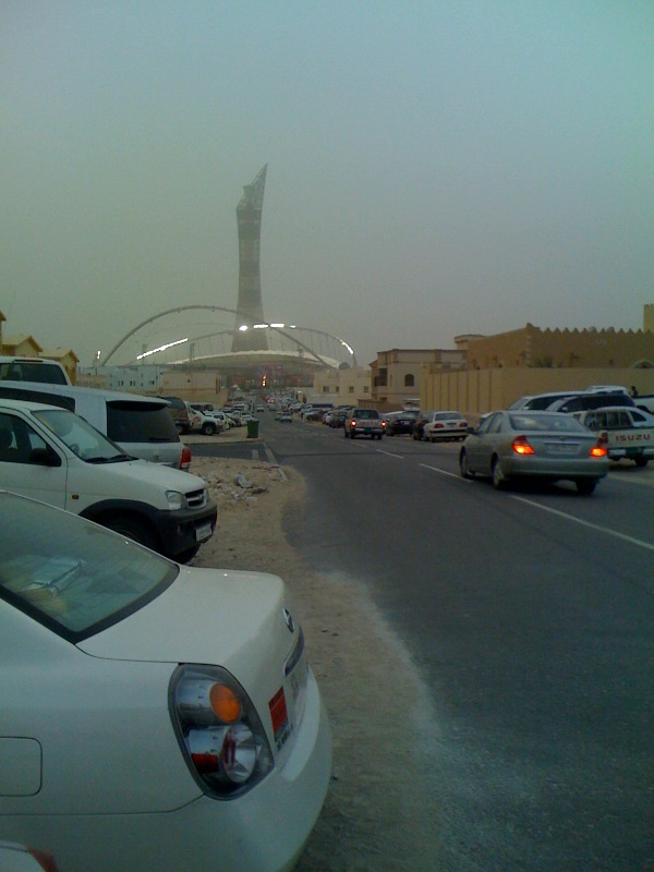 Parked a long way from the stadium